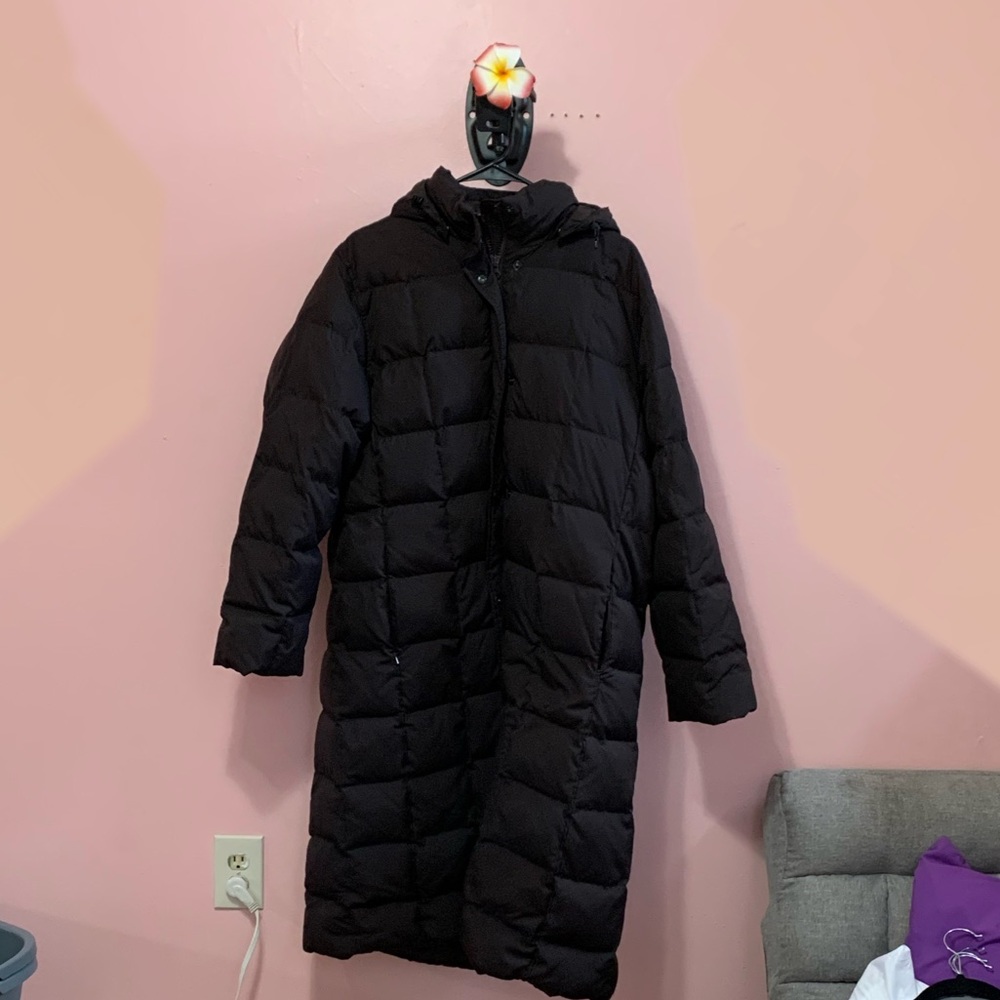 Land’s End Jacket long puffer coat brown sz 18-20